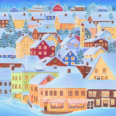 ふるさと納税 川口市 栗乃木ハルミ版画額装品「Sugar town」 |  | 01