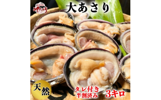 
岬だよりの＜知多半島名物＞天然大あさり 半割り冷凍3kg【1126063】
