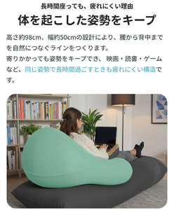 ビーズクッション Yogibo Ghost ( ヨギボー ゴースト ) ディープパープル [M899-1DP]