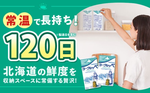 【9ヶ月定期便】ロングライフ 常温保存可能 ヨーグルッペ 1000ml 12本 全9回 定期便 日高乳業 《お申込み翌月から出荷》 北海道 日高町 ふるさと納税 乳酸菌飲料 常温 備蓄 ストック 1L