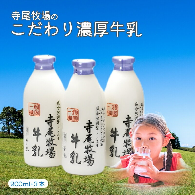 【ふるさと納税】寺尾牧場のこだわり濃厚牛乳（ノンホモ牛乳）3本セット（900ml×3本）［準備でき次第、順次発送］［TM155］
