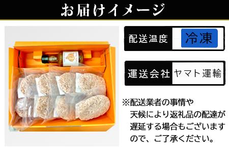 「母の日」唐津バーグ8個とガーリックソースのギフトセット 総菜 肉 ハンバーグ 贈答用