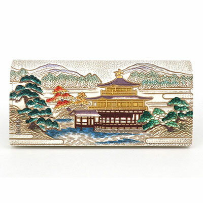 【ふるさと納税】【文庫屋大関】スッキリ大人の財布　束入れ　浮世絵　金閣寺【皮革工芸品】 ファッション小物 手作業 手塗 　お届け：発送可能時期より順次配送