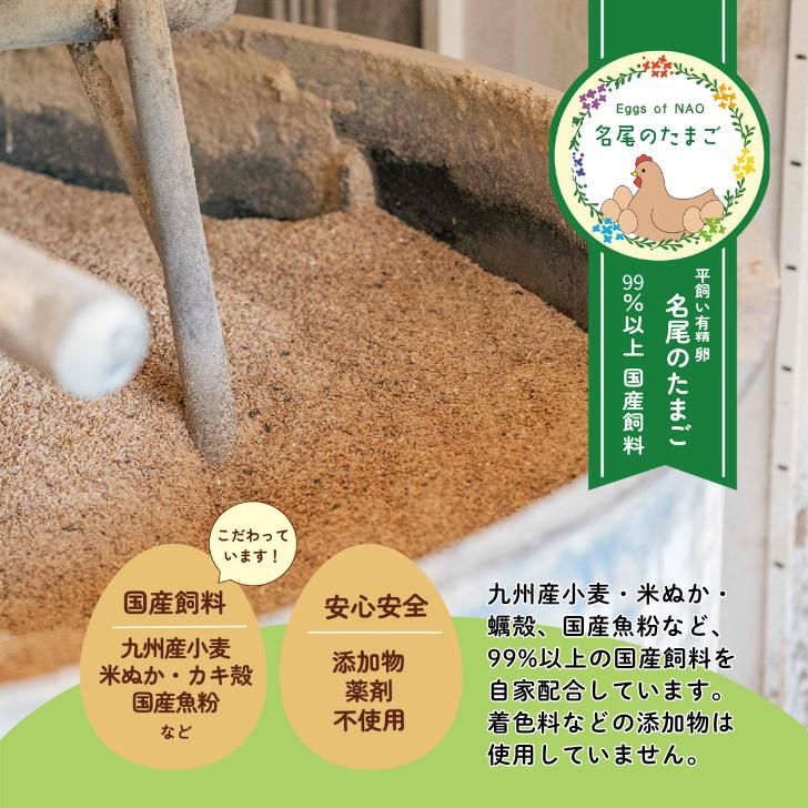 国産飼料の平飼い有精卵「名尾のたまご」20個入：B100-045_イメージ3