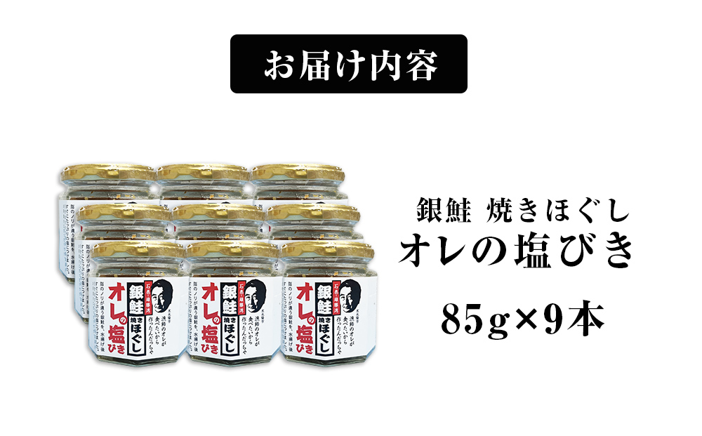 銀鮭焼きほぐし「オレの塩びき」９本ギフトセット
