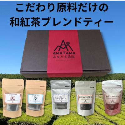 ふるさと納税 水俣市 【栽培期間中農薬不使用　マテリアルブレンドティー5本セット】こだわり原料だけのブレンドティー