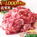 【ふるさと納税】佐賀牛 小分け 切り落とし （ 500g / 1kg ）【山下牛舎】 [HAD151]