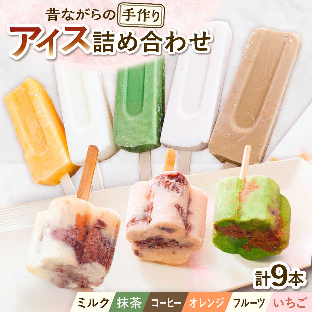 【ふるさと納税】【手作りアイス】 全9種類 アイスまんじゅう アイスキャンディー 詰め合わせ 食べ比べ 9本入り 無香料 無着色 多治見市 / エイシン あずき 餡 ミルク いちご 抹茶 フルーツ オレンジ コーヒー 自家製[THD012]