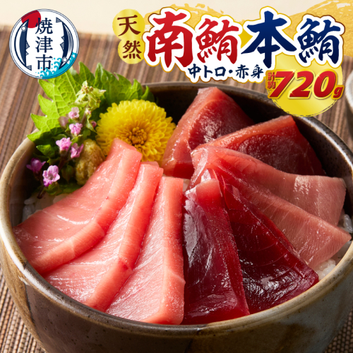a40-119　マグロ 本マグロ 南マグロ 天然 中トロ 赤身 食べ比べ 柵 贅沢 720g