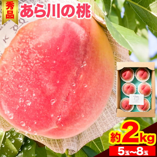 【ふるさと納税】先行予約 秀品 あら川の桃 約2kg (5〜8玉) 旬の品種をお届け！ もも WAT農園《2025年6月中旬-8月下旬頃出荷》 和歌山県 紀の川市 モモ フルーツ 旬の桃 桃山白鳳 白鳳 川中島白桃