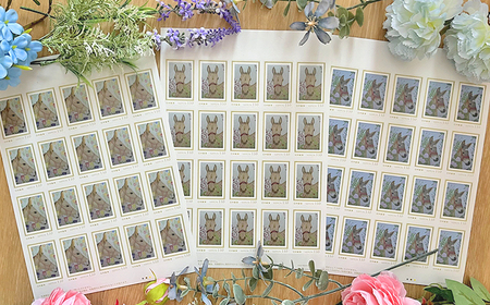 馬と花の切手3種セットA [BIBN009] 馬グッズ