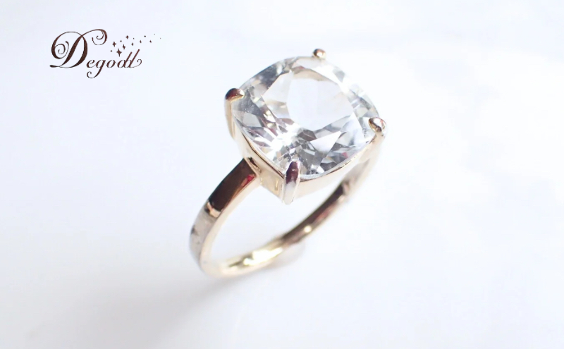 Degodd デゴッド ホワイトトパーズスクエアリング 11号 13号 15号  リング 指輪 天然石リング ジュエリー 天然石ジュエリー トパーズリング 天然石アクセサリー アクセサリー レディース