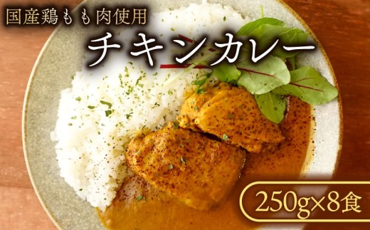 カレー 8食 チキンカレー 冷凍 チキン 鶏肉 もも肉 鶏もも肉 国産 国産鶏もも肉 冷凍食品 冷凍 厳選 スパイス こだわり 簡単調理 家庭用 贈答 ギフト プレゼント 千葉県 旭市 ash005