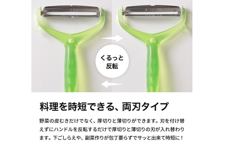 【日テレ紹介】両刃ワイドピーラー スライス＆千切り回転ピーラー スイッチ