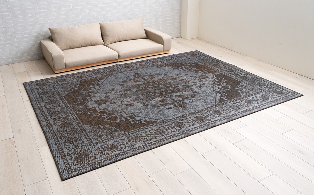 人気の復刻いぐさラグ いぐさラグ DXヒストワール 95cm×150cm GY（グレー）