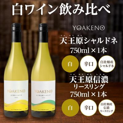ふるさと納税 笛吹市 山梨県 YOAKENO 白ワイン(天王原シャルドネ・信濃リースリング) 飲み比べ 各1本 笛吹市 |  | 03