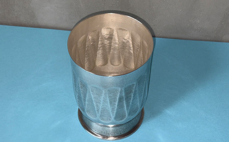 No.621 銀ビアカップ ／ 海野雲雄 金工 伝統工芸 工芸美術 埼玉県