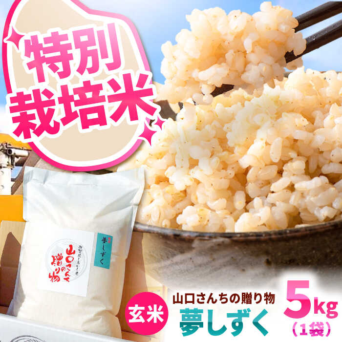 【ふるさと納税】【令和7年産】 特別栽培米 夢しずく（玄米） 5kg【y'scompany】 米 5kg 特A 特A評価 玄米 佐賀県産 国産米 コメ こめ お米 ブランド米 おにぎり ゆめしずく 九州 佐賀県 白石町 人気 令和8年発送[IAS023]