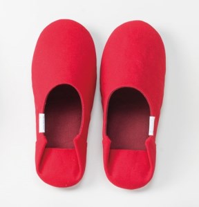 【レッド・Mサイズ】帆布バブーシュ1足 