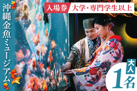 沖縄金魚ミュージアム入場券　大人1名 （DN001）