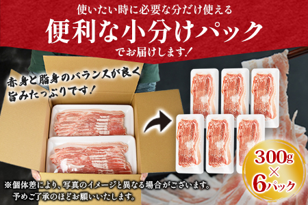 ★数量限定 豚肉★＼累計12,000パック突破！／＜宮崎県産豚バラスライス 合計1.8kg（300g×6）＞2024年12月に順次出荷 【 豚 肉 豚肉 スライス 豚肉 薄切り 豚肉 小分け 豚肉 普