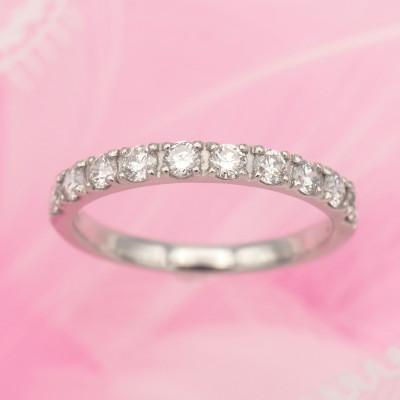 ふるさと納税 山梨県 PT900 1.0ct 一文字ダイヤモンドリング　#18　HR-009179