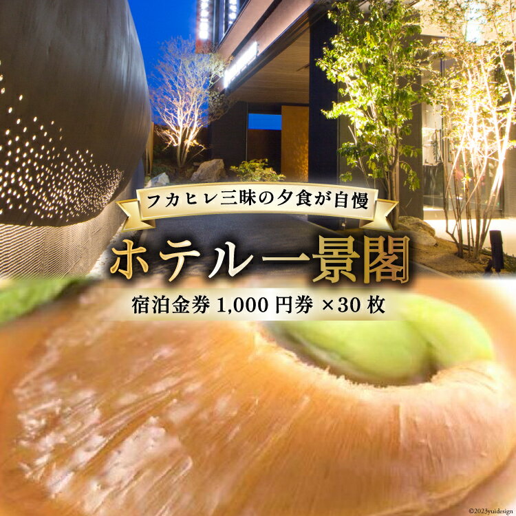 【ふるさと納税】ホテル一景閣 宿泊金券1,000円券×30枚 [ホテル一景閣 宮城県 気仙沼市 20563828] 宿泊券 旅行 旅 食事