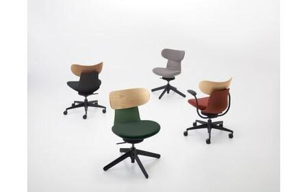 Mld3_コクヨチェアー　イングライフ(ディープグリーン)／背合板・肘つき・カーペット用（Wキャスター）　／在宅ワーク・テレワークにお勧めの椅子