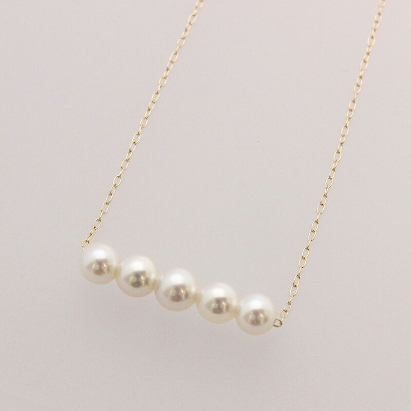 【ふるさと納税】 真珠 5粒 パール ネックレス Yamashita-Pearl 4.5-5.5mm アクセサリー アコヤ真珠 本真珠 akoya ファッション カジュアル 慶事 結婚式 卒業式 入学式 お祝い ギフト プレゼント 贈り物 特産品 国産 愛媛 宇和島 A180-021006