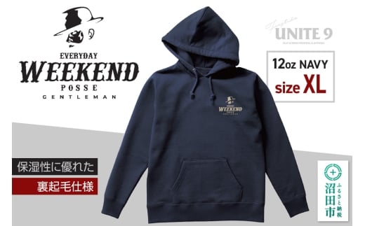 パーカーEVERYDAY WEEKEND POSSE ／12oz foodie  EWP-1 ネイビーXL