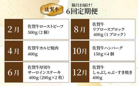 「佐賀牛」いろいろ14万コース＜6回定期便＞