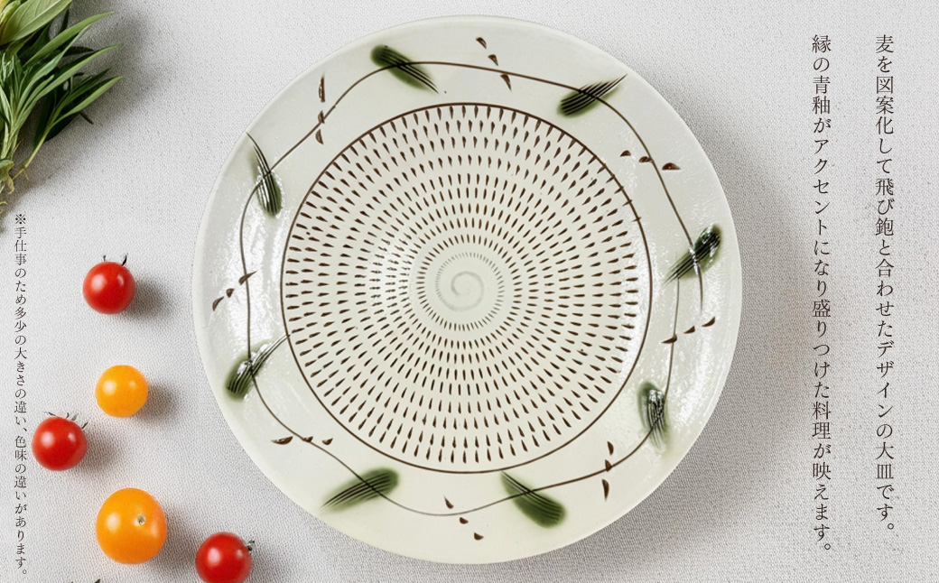 FJ6 【柳瀬本窯元】草紋大皿