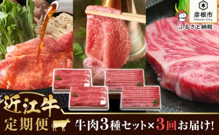 千成亭 3ヵ月連続お届け！近江牛定期便（すき焼き600g・肩ロースしゃぶしゃぶ600g・サーロイン180g×2枚、ヒレ150g×2枚）