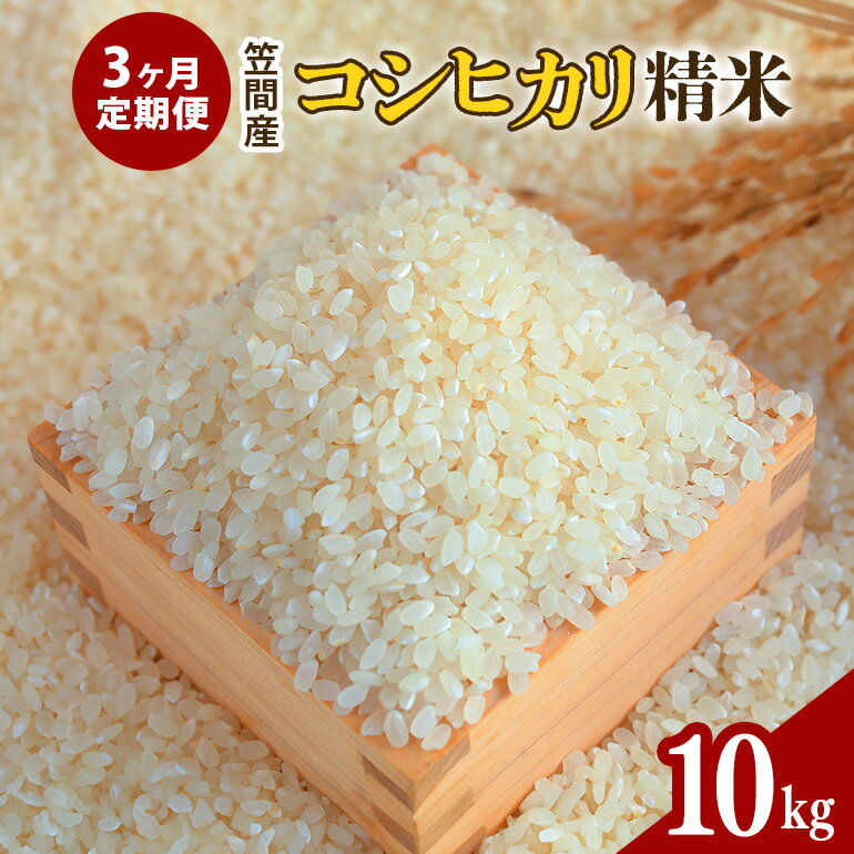 【ふるさと納税】【3カ月定期便】 令和7年度 笠間産 コシヒカリ 10kg (10kg×3回 計30kg) 精米 お米 米 白米 ご飯 茨城県