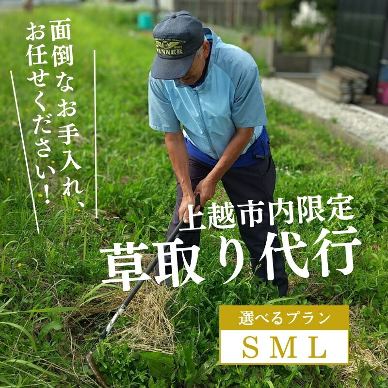 【ふるさと納税】離れて暮らす ご家族に代わり代行！上越市 の 実家・空き家 草刈り・草取り 代行 広さが選べるプラン　お届け：確認後、随時発送いたします。
