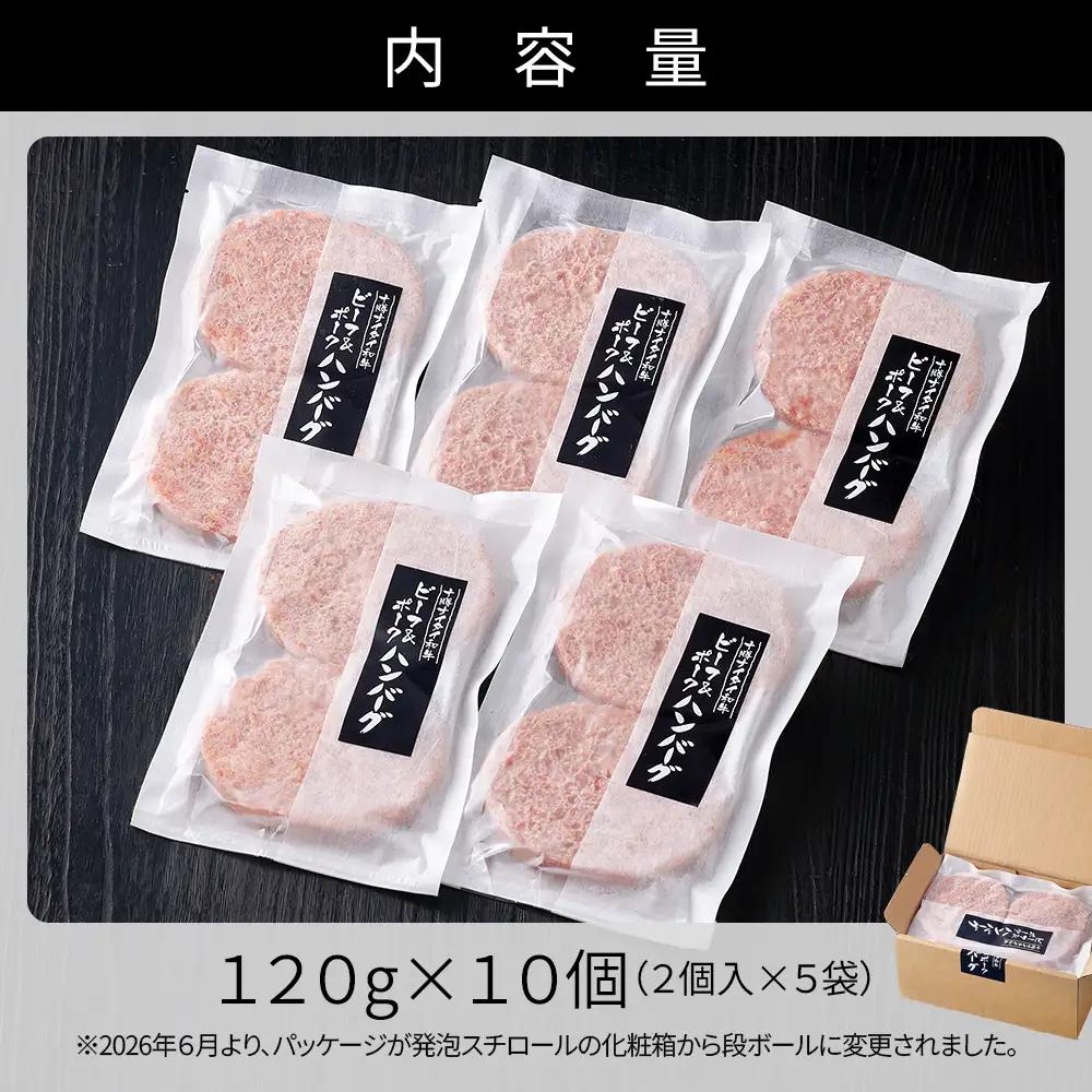 十勝ナイタイ和牛 ビーフ&ポーク ハンバーグ 120g×10個 高評価ハンバーグ 国産 北海道 牛 豚 肉 牛肉 豚肉 国産牛 国産豚 和牛 5・4等級 黒毛和牛 合い挽き 合挽 人気 お取り寄せ ギ