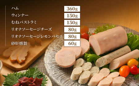 奥美濃古地鶏Bセット / 地鶏 鶏肉 とり肉 肉 ハム ウインナー パストラミ ソーセージ 砂肝 燻製 セット 詰め合わせ / 恵那市 / 中部食産[AUBW006]