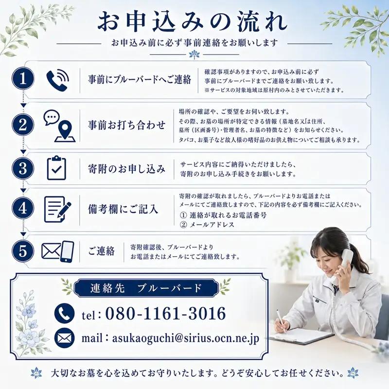 【原村限定】 お墓参り 代行サービス 2回