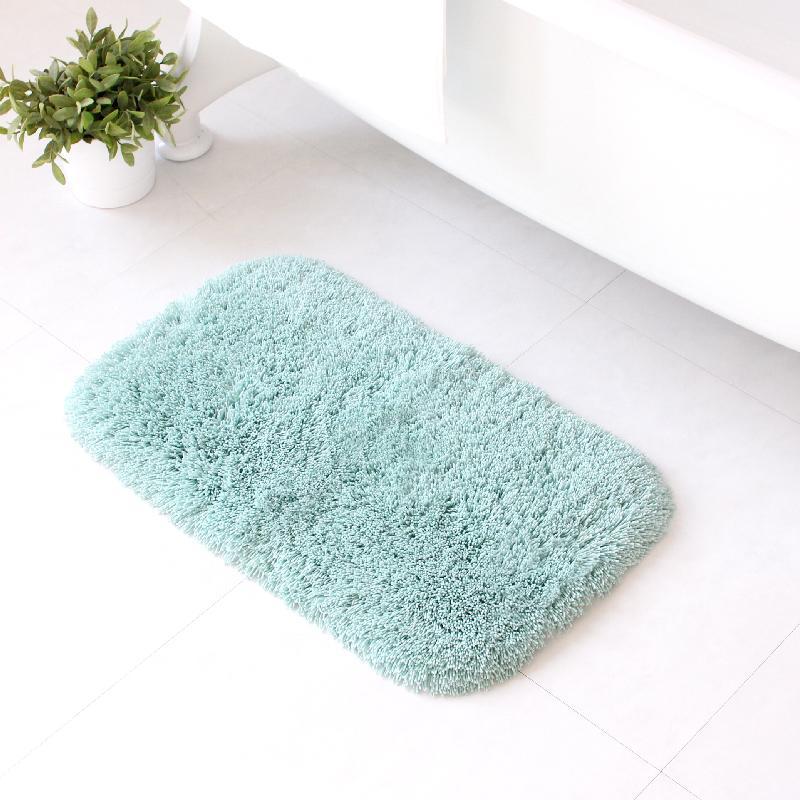 【ブルー】バスマット 35×60cm 乾度良好バスミューズミレニアム 吸水速乾 抗菌防臭