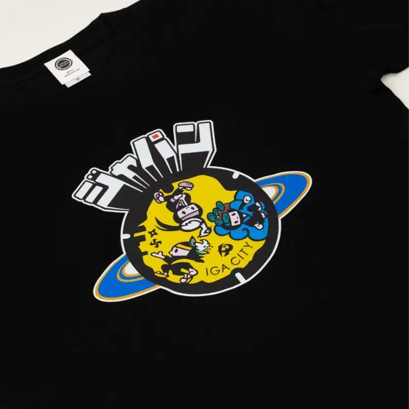 伊賀市 マンホールTシャツ 黒 【Sサイズ】【jnud0002-1】