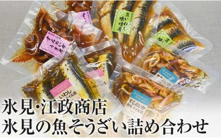 氷見・江政商店の氷見の魚そうざい詰め合わせ　【魚貝類・加工食品・惣菜・いわし・スルメイカ・イワシ・鰯】