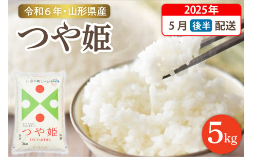 【令和6年産米 先行予約】☆2025年5月後半発送☆ 特別栽培米 つや姫 5kg（5kg×1袋）山形県 東根市産　hi003-119-053-1