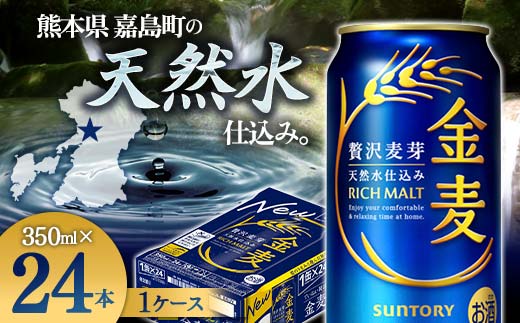 FKK19-04C_サントリー 金麦とあか牛切り落としセット 熊本県 嘉島町