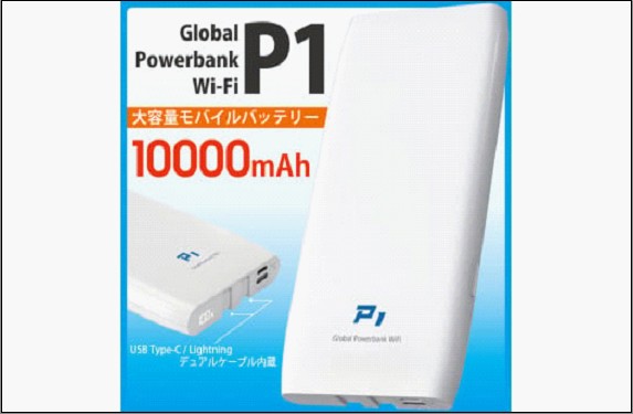 (福岡市)10000ｍAh モバイルバッテリー P1 [多機能搭載]