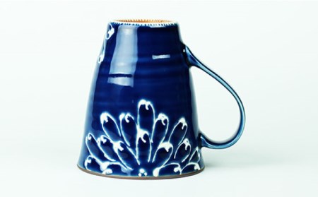 【波佐見焼】一珍菊 マグカップ （青・赤） ペアセット 食器 皿 【山下陶苑】 [PC42] 波佐見焼