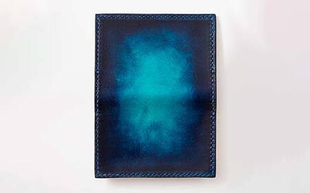 【paikaji leather南風】 牛革 名刺入れ ブルー 名刺約20枚収納 F2Y-6525