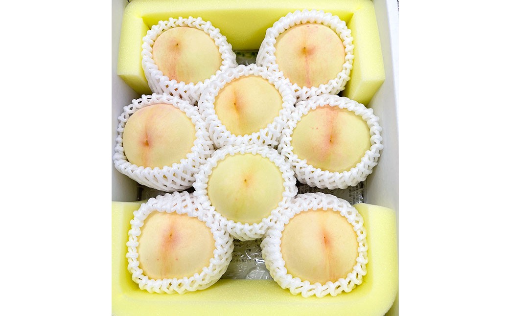 岡山県美咲町産 桃 【おかやま夢白桃】 5～7玉入り 約2kg