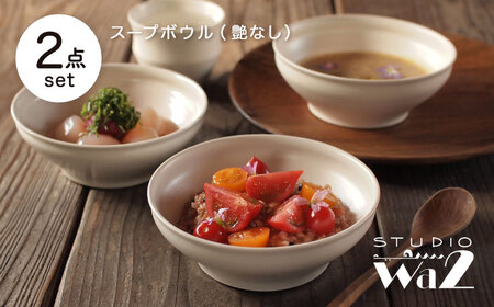 【大感謝祭対象】【波佐見焼】KINU スープボウル 2点セット（艶なし）【studio wani】[MB92]