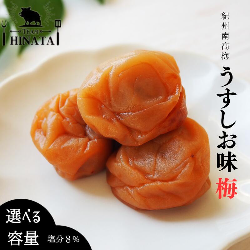 【ふるさと納税】紀州南高梅 うすしお味梅（塩分約8％）選べる容量 / 和歌山 田辺市 紀州南高梅 南高梅 梅干し 梅干 梅 うめ 肉厚 お米 おにぎり 焼酎 梅酒 健康 うす塩味