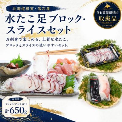 ふるさと納税 根室市 【北海道根室産】ボイル水たこ足ブロック500g、スライス150g A-20010